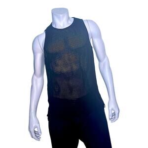 Standard/Cloth Urban Outfitters Black Mesh Knit Tank Top